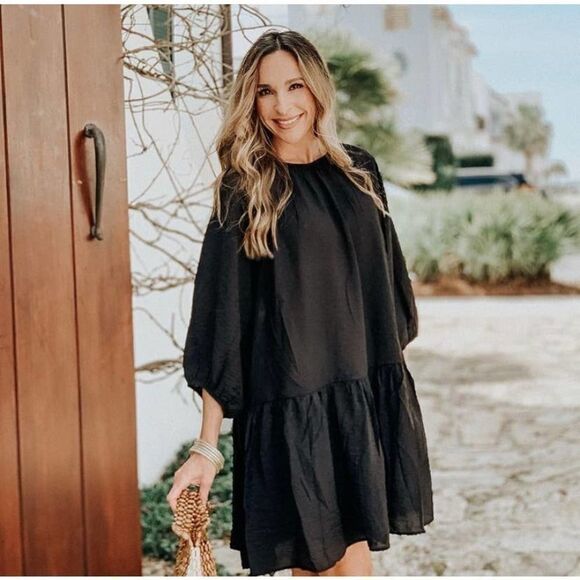 Black H&M Lightweight Dress Viscose - Picture 2 of 5